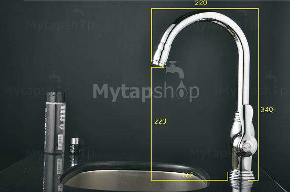 Chrome Single Handle Centerset kitchen tap T1723