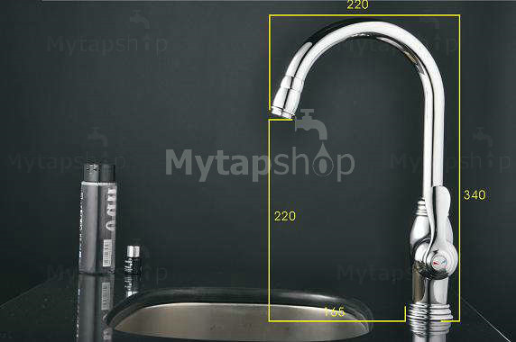 Chrome Single Handle Centerset kitchen tap T1723 - Click Image to Close