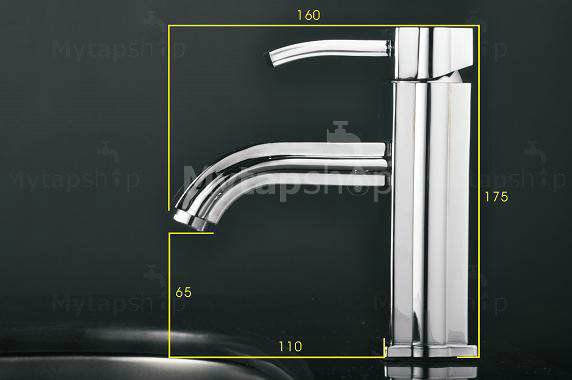 Chrome Single Handle Centerset Bathroom Sink Tap T1726