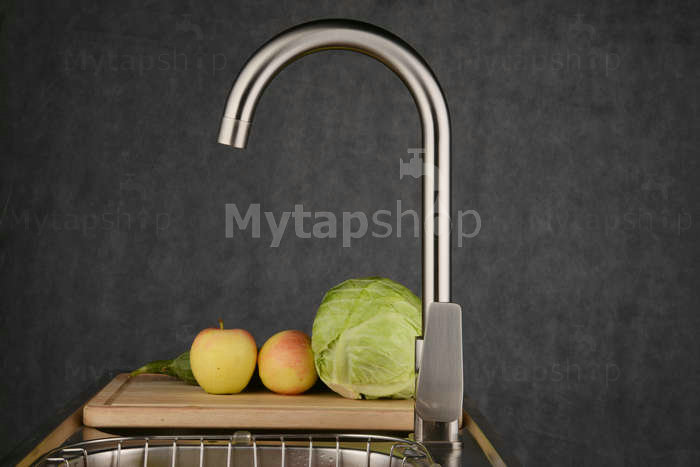 Nickel Brushed Single Handle Kitchen Tap T1728N