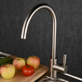 Contemporary Single Handle Brass Kitchen Tap T1729N - Click Image to Close