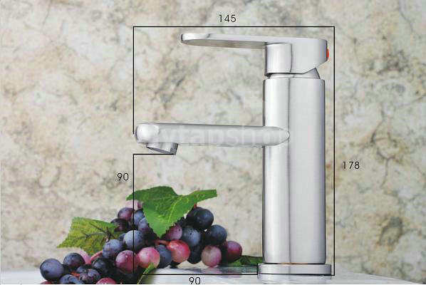 Contemporary Single Handle Bathroom Sink Tap T1785S - Click Image to Close