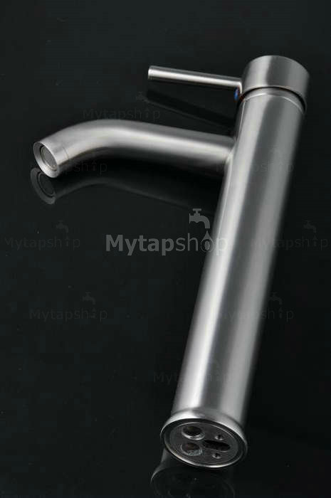 Single Handle Nickel Brushed Centerset Bathroom Sink Tap T1802S - Click Image to Close