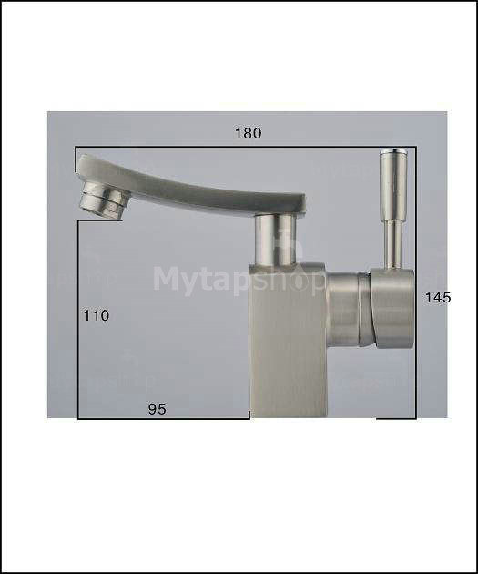 Single Handle Nickel Brushed Centerset Bathroom Sink Tap (T1803S) - Click Image to Close