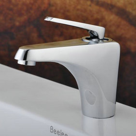 Single Handle Chrome Centerset Bathroom Sink Tap T1805 - Click Image to Close