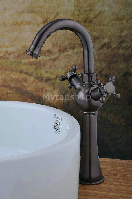 Oil Rubbed Bronze Double Handle Centerset Antique Bathroom Sink Tap TB1808B