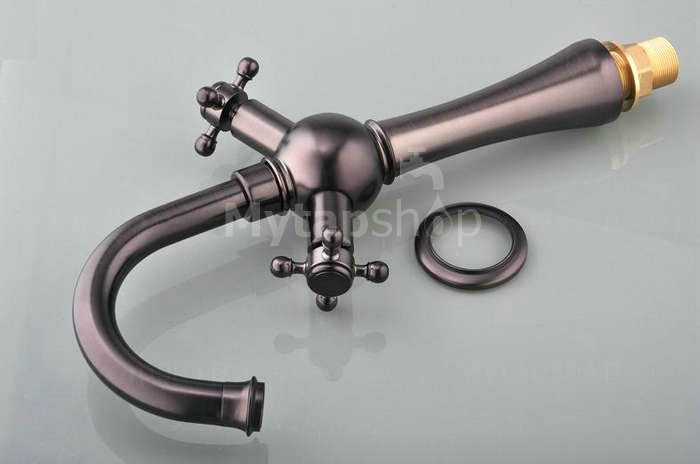 Oil Rubbed Bronze Double Handle Centerset Antique Bathroom Sink Tap TB1808B