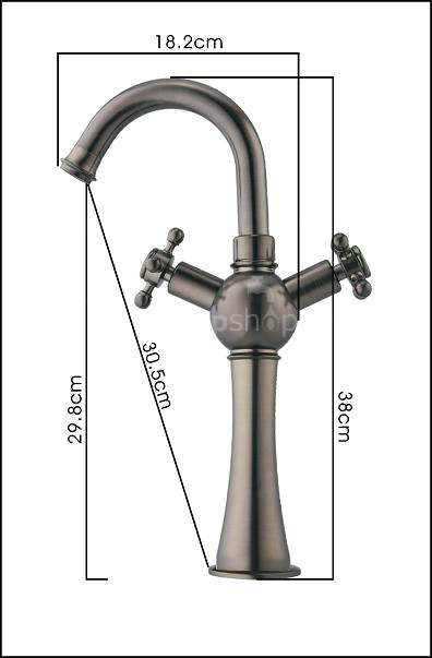 Oil Rubbed Bronze Double Handle Centerset Antique Bathroom Sink Tap TB1808B