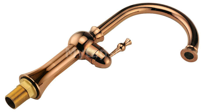 Antique Centerset Bathroom Sink Tap (Rose Gold Finish) T1810RG - Click Image to Close