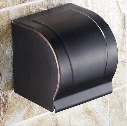 Brass Black Bronze Antique Bathroom Accessory Toilet Paper Box Paper Holder TAB10P - Click Image to Close