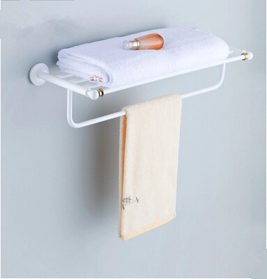 Best Selling Brass Roasted white Porcelain Bathroom Classic Double Towel Bar TAB1889