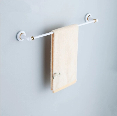 Brass Roasted white Porcelain Bathroom Single Towel Bar TAB1990 - Click Image to Close