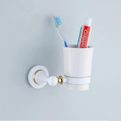 Brass NEW Roasted white Porcelain Bathroom Single Tooth Brush Holder TBH1026