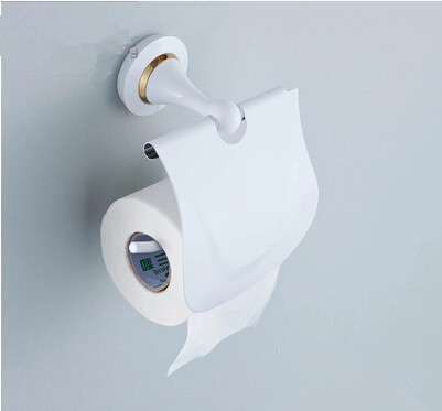 New Design Brass Roasted white Porcelain Bathroom Toilet Roll Holder TCB8046