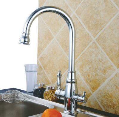 Three Flow Kitchen tap with pure water RO Tap T3001 - Click Image to Close