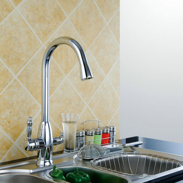 Modern Design Two Handles Mixer Kitchen Tap T3002