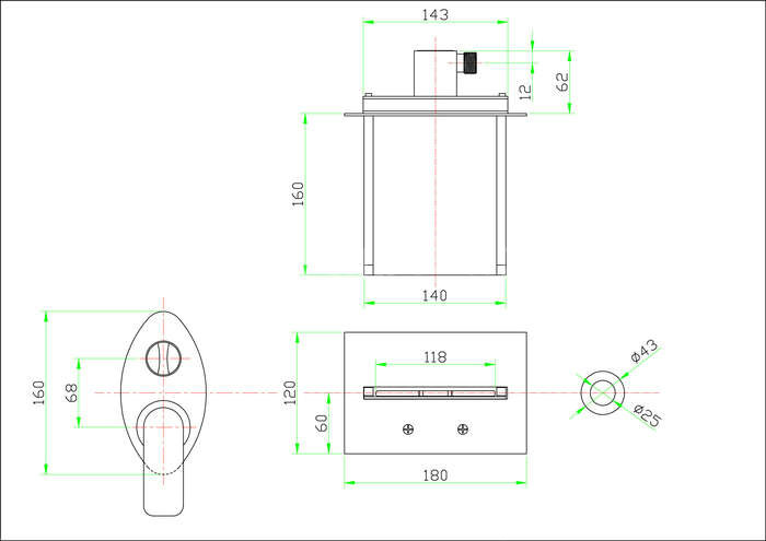 Contemporary LED Waterfall Tub Tap with Pull-out Hand Shower - T8014