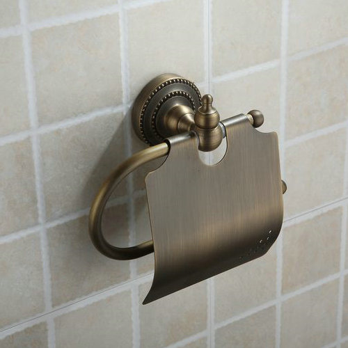 Antique Brass Wall Mount Toilet Roll Holder TAB2002 - Click Image to Close