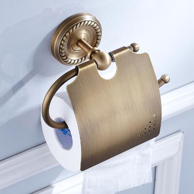 Antique Brass Wall Mount Toilet Roll Holder TAB2002 - Click Image to Close