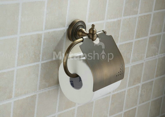 Antique Brass Wall Mount Toilet Roll Holder TAB2002