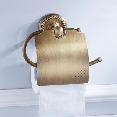 Antique Brass Wall Mount Toilet Roll Holder TAB2002 - Click Image to Close