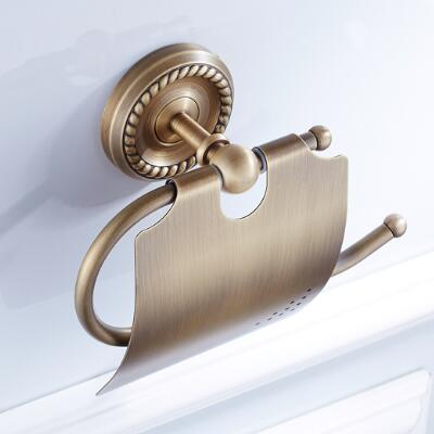 Antique Brass Wall Mount Toilet Roll Holder TAB2002 - Click Image to Close