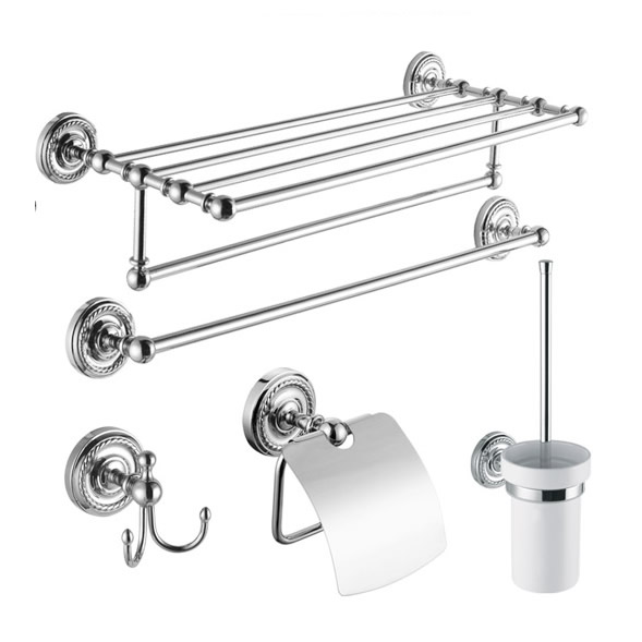 5-Piece Chrome Finish Bathroom Accessory Set BCS002