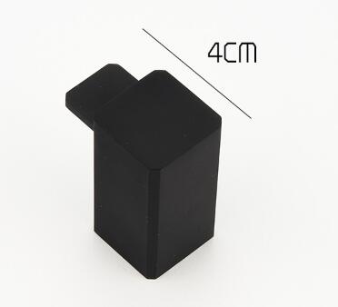 Black Rubber Paint Square Bathroom Accessory Robe Hook BG035B