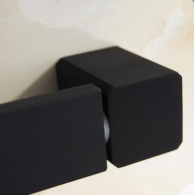 Black Rubber Paint Square Bathroom Accessory Toilet Roll Holder BG055B