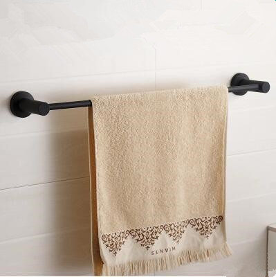 Black Featured Rubber Paint Bathroom Accessory Single Bar Towel Bar BG088R