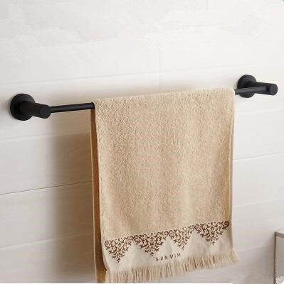 Black Featured Rubber Paint Bathroom Accessory Single Bar Towel Bar BG088R - Click Image to Close