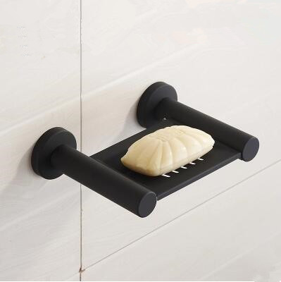 Black Featured Rubber Paint Bathroom Accessory Soap Holder BG090R - Click Image to Close