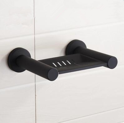 Black Featured Rubber Paint Bathroom Accessory Soap Holder BG090R - Click Image to Close