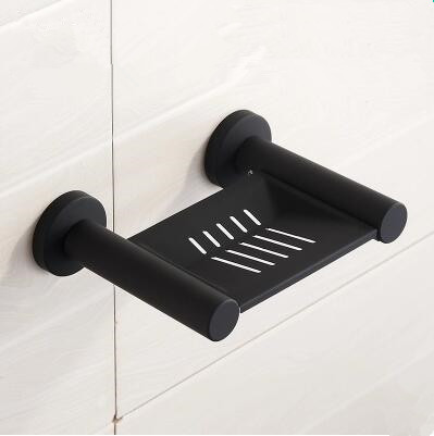 Black Featured Rubber Paint Bathroom Accessory Soap Holder BG090R