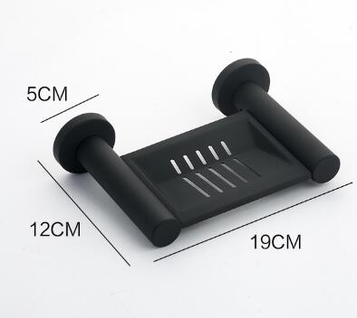 Black Featured Rubber Paint Bathroom Accessory Soap Holder BG090R