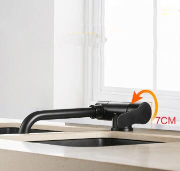 Antique Black Bronze Brass 360° Rotatable Inside Window Foldable Kitchen Sink Tap FB0188