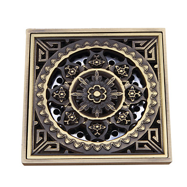 Bathroom Accessory Antique Brass Finish Solid Brass Floor Drain FD007