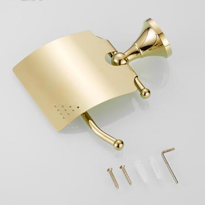 Antique Brass Ti-PVD Wall-mounted Toilet Roll Holder TGB1002 - Click Image to Close