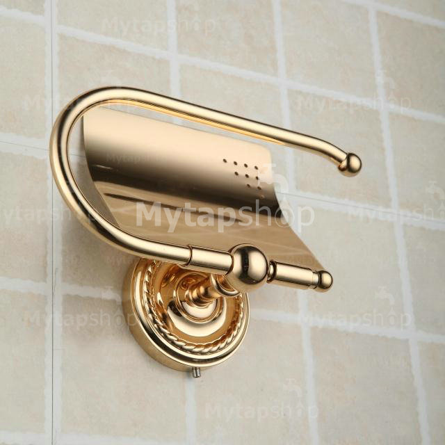Antique Brass Ti-PVD Wall-mounted Toilet Roll Holder TGB2002 - Click Image to Close