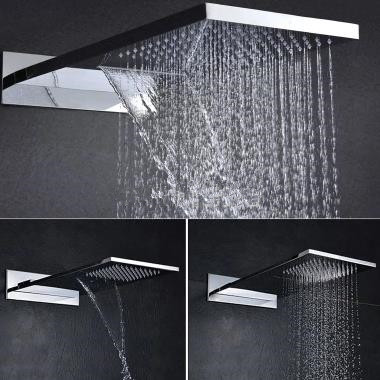 International Standard 304 Stainless Steel Rainfall Rectangle Shower Head HB53B - Click Image to Close