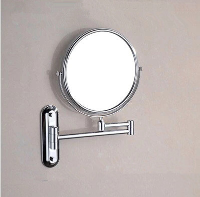 Brass Finish Wall Mounted Bathroom Two Sides Magnifying Glass Cosmetic Mirror MB005