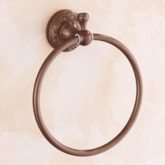 Oil Rubbed Bronze Brass Wall-mounted Towel Ring ORB1009 - Click Image to Close