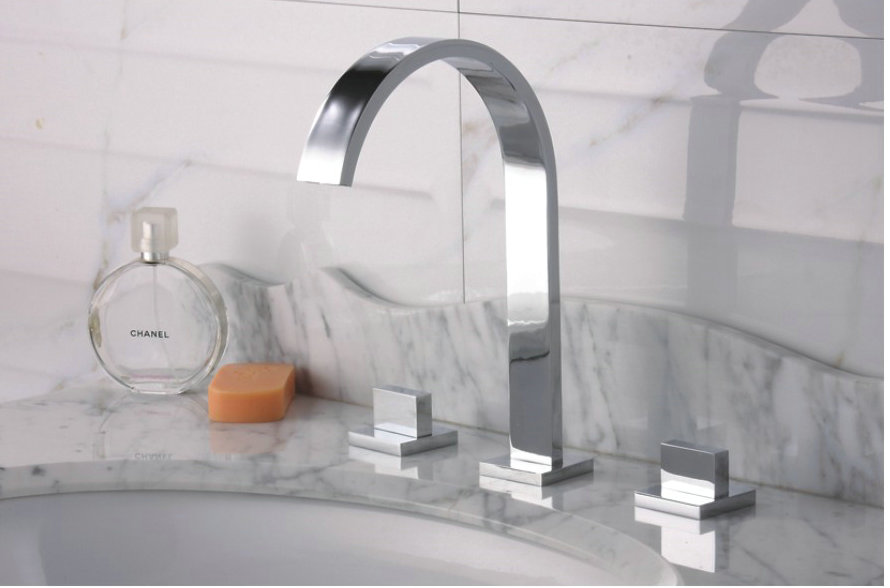 Widespread Contemporary Chrome Bathroom Sink Tap TQ30083