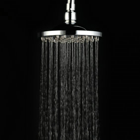 Contemporary 8 inch Brass Chrome finished Rainfall Shower Head - RB08B - Click Image to Close