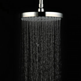 Contemporary 8 inch Brass Chrome finished Rainfall Shower Head - RB08C - Click Image to Close