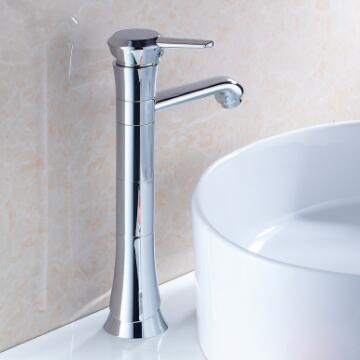 Chrome Brass High Version Bathroom Sink Tap Mixer Basin Tap T0100C