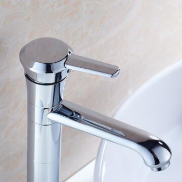 Chrome Brass High Version Bathroom Sink Tap Mixer Basin Tap T0100C
