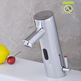 Contemporary Bathroom Sink Tap with Hot and Cold Hydropower Automatic Sensor - T0106AP