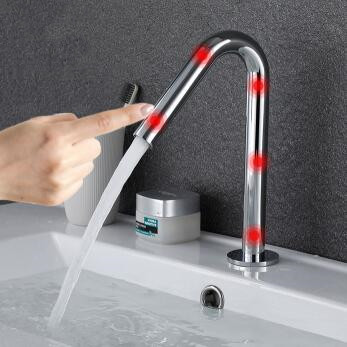 Home&Hotel Bathroom Automatic Touch Sensitive Basin Sink Tap T0108A - Click Image to Close