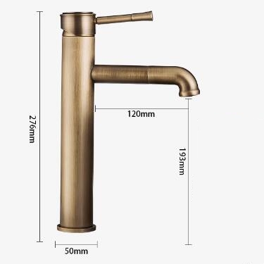 Antique Brass Retro Style Rotatable Washing Hands Mixer Tall Bathroom Sink Taps T0158A - Click Image to Close